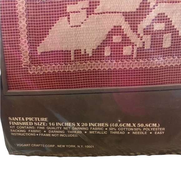 Net Darning Kit Christmas Santa Pic - Picture 3 of 5